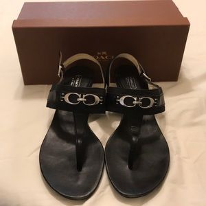Black Coach sandals